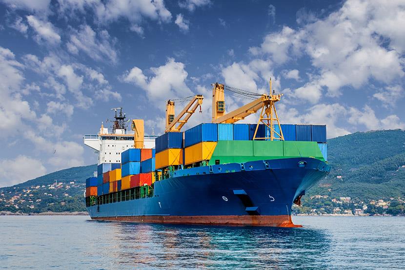 cargo ship carrying colorful containers